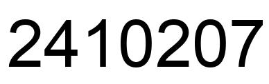 Number 2410207 black image