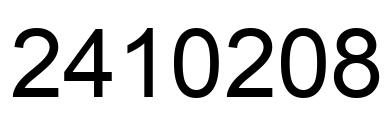 Number 2410208 black image