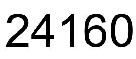 Number 24160 black image