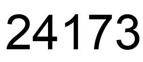 Número 24173 imagen negro