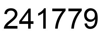 Number 241779 black image