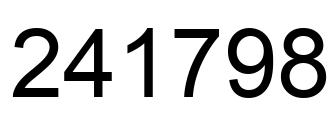 Number 241798 black image