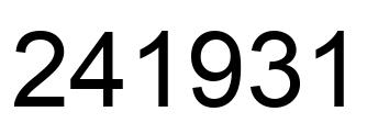 Número 241931 imagen negro