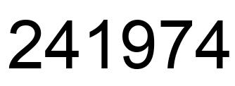 Number 241974 black image