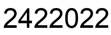 Número 2422022 imagen negro