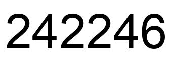 Number 242246 black image