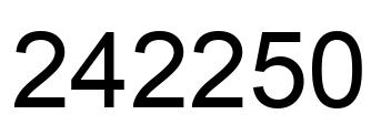 Number 242250 black image