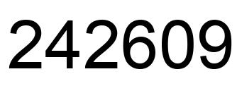 Number 242609 black image
