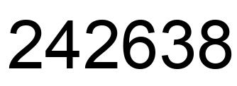 Number 242638 black image