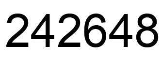 Number 242648 black image