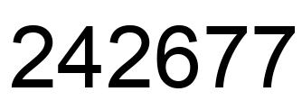 Number 242677 black image