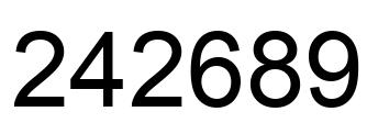 Número 242689 imagen negro