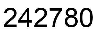 Number 242780 black image