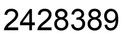 Number 2428389 black image