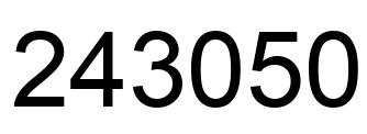 Número 243050 imagen negro