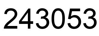 Número 243053 imagen negro