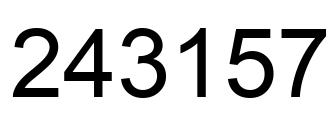 Número 243157 imagen negro