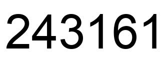 Number 243161 black image