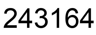 Number 243164 black image