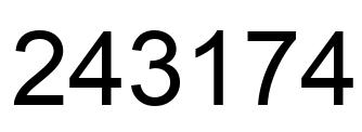 Number 243174 black image