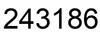 Number 243186 black image