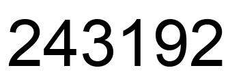Número 243192 imagen negro