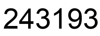 Número 243193 imagen negro
