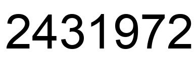 Number 2431972 black image