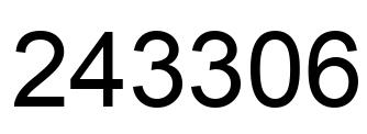 Number 243306 black image