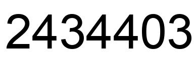 Number 2434403 black image