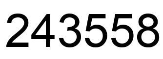 Número 243558 imagen negro