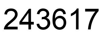 Número 243617 imagen negro