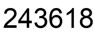 Número 243618 imagen negro