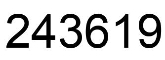 Número 243619 imagen negro
