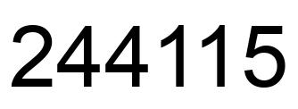 Número 244115 imagen negro
