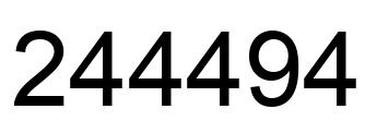 Number 244494 black image