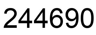 Number 244690 black image