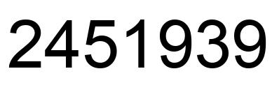 Number 2451939 black image