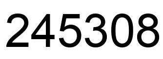 Number 245308 black image