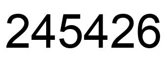 Number 245426 black image