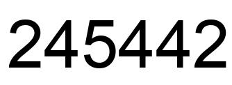 Número 245442 imagen negro