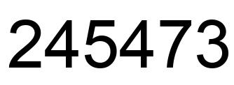 Number 245473 black image