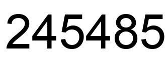Number 245485 black image