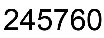 Number 245760 black image