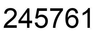 Number 245761 black image