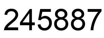 Number 245887 black image