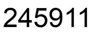 Number 245911 black image
