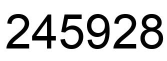 Number 245928 black image