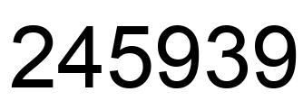 Number 245939 black image