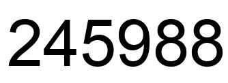 Number 245988 black image